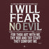 Fear No Evil Hoodie Christian Bible Verse Hoodie